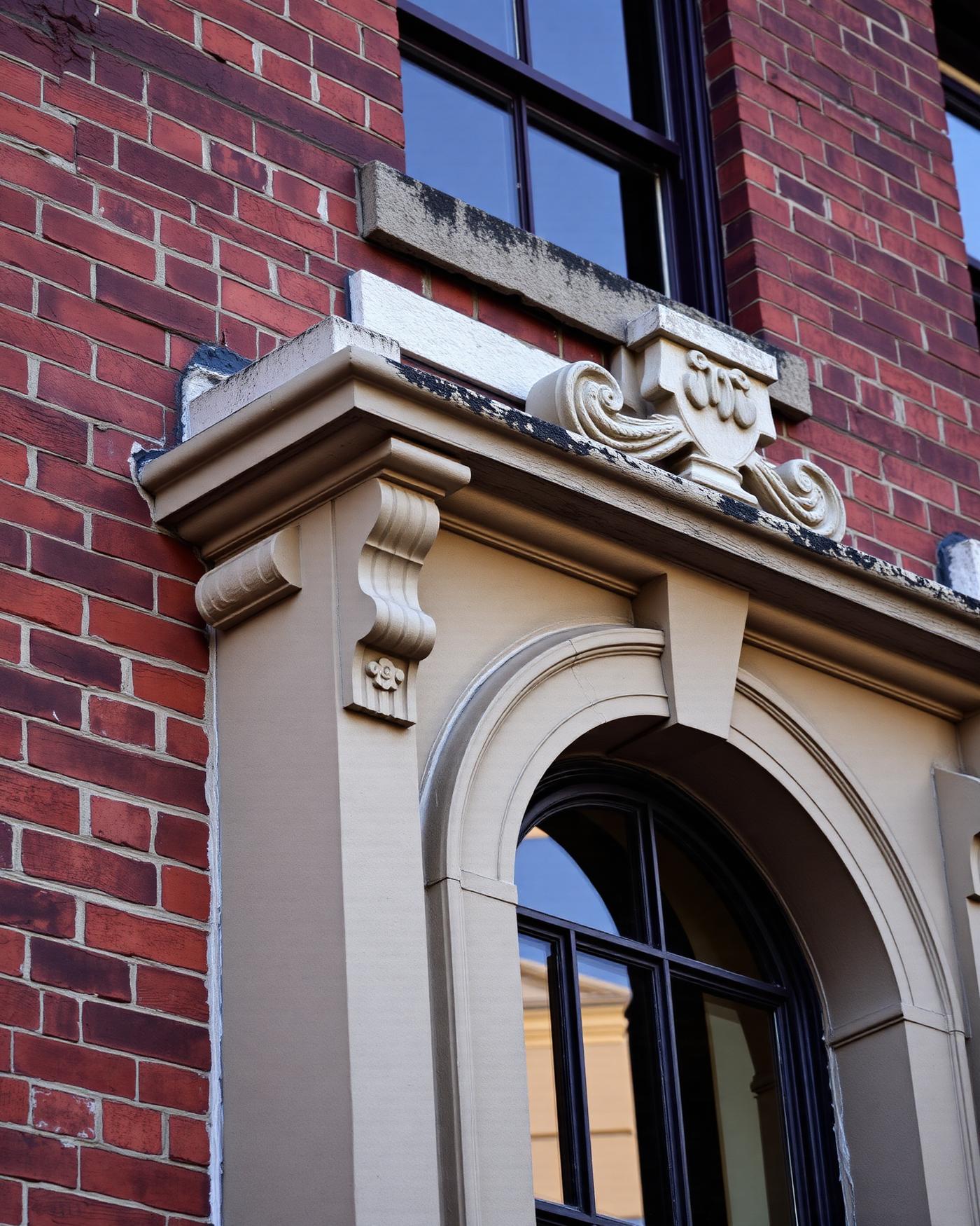 Nineteenth-century brick and stone architecture downtown