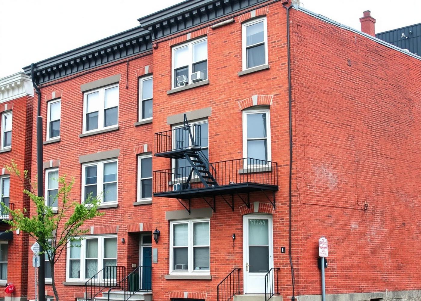 A brick multifamily building in Little Falls