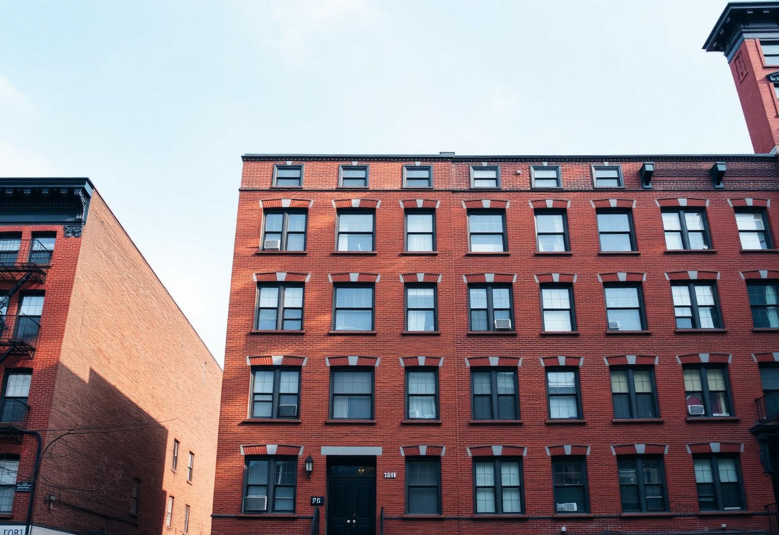 A multi-unit building in an established neighborhood